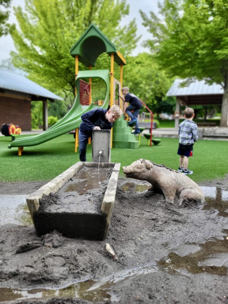 Water Play At Jurgens