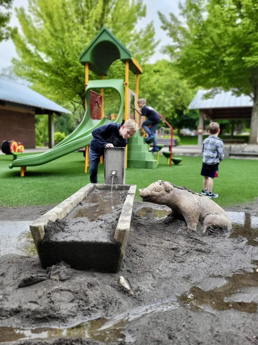 Water Play At Jurgens