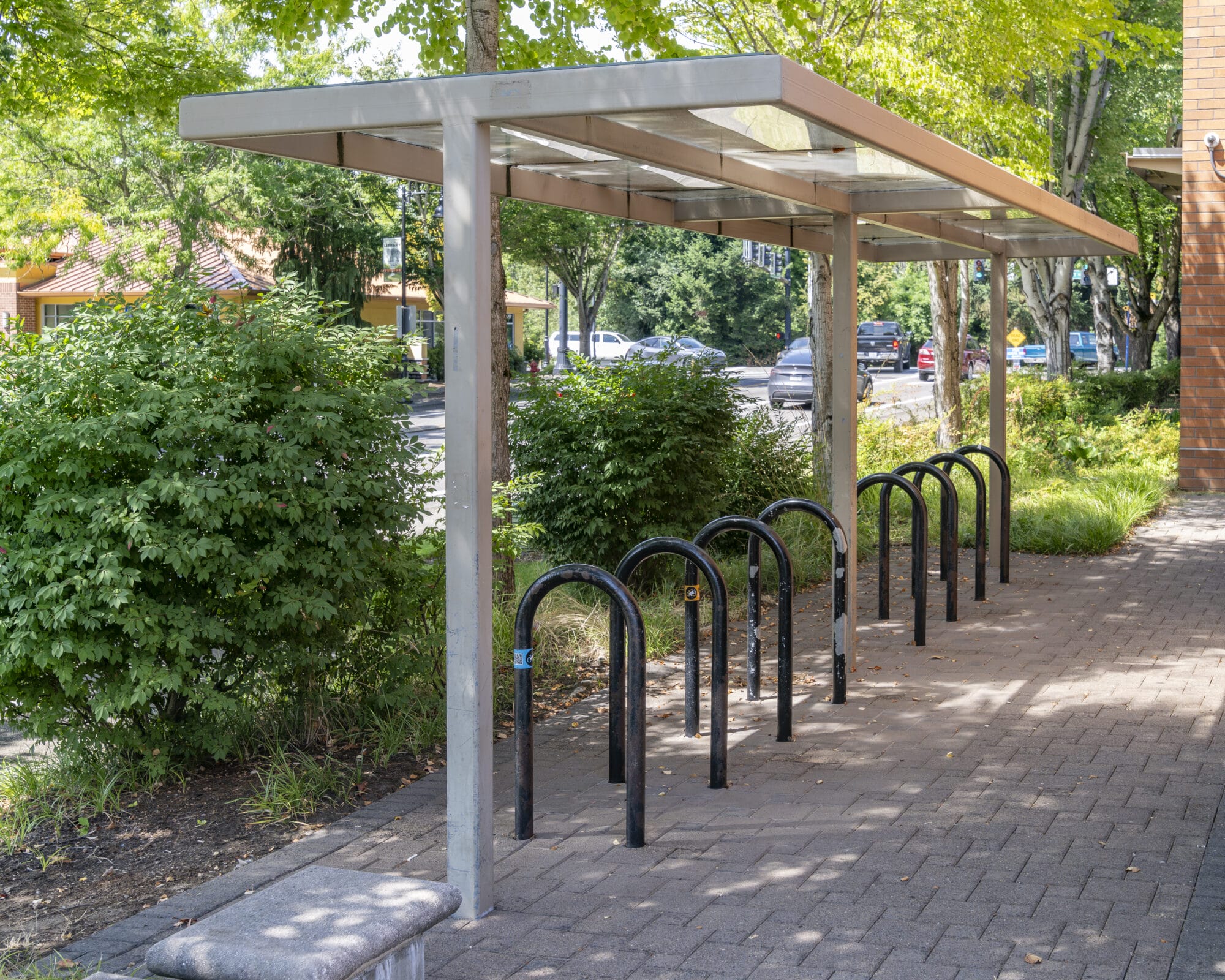 Covered bike racks