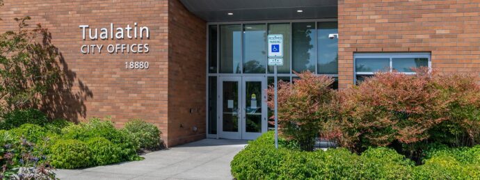 Exterior of Tualatin City Offices building