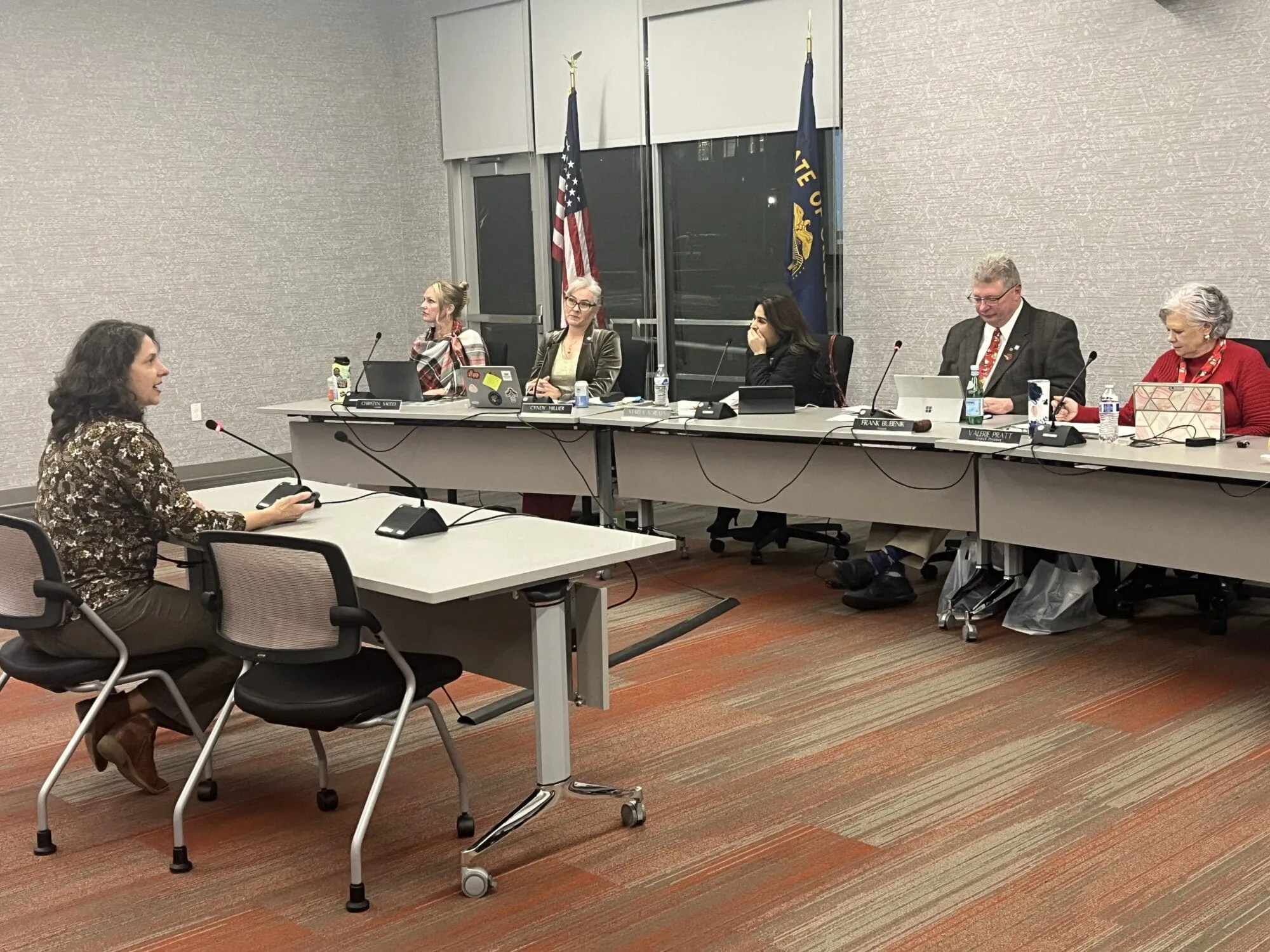 Woman presenting to the City Council