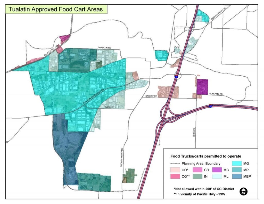 Tualatin approved food cart areas