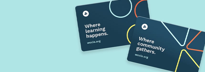 Home Library Card Blue