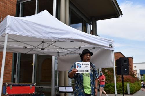 Angel with library card