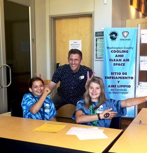 Summer library volunteers