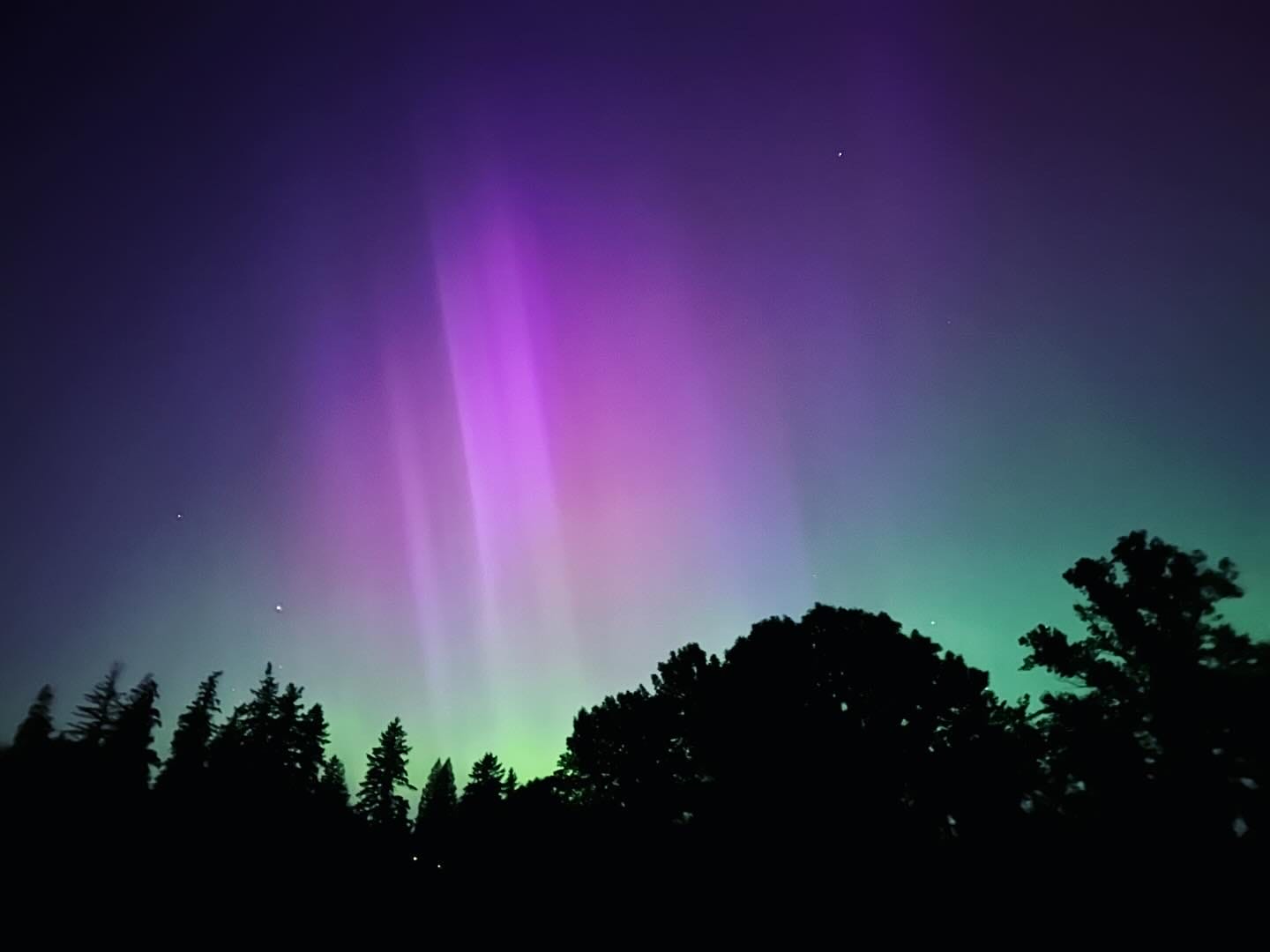 2 Aurora Over Treetops J McGuire