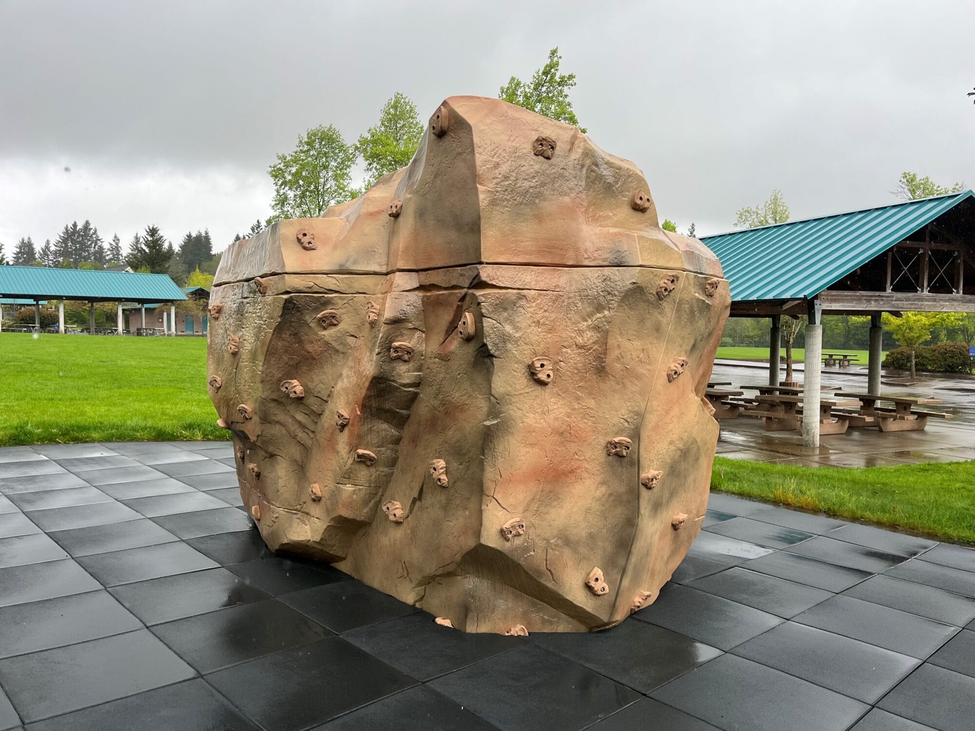 Climbing rock at Ibach Park